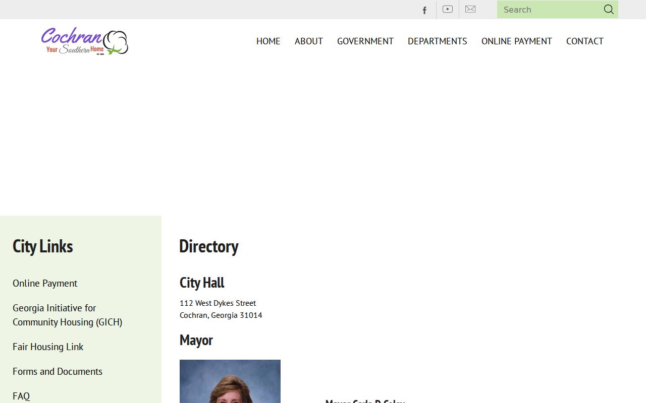 Cochran city directory showing court and police contact entries